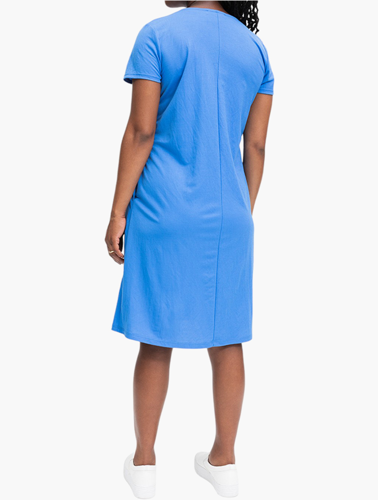 MyRunway | Shop Woolworths Bright Blue Front Pleat Maternity Dress